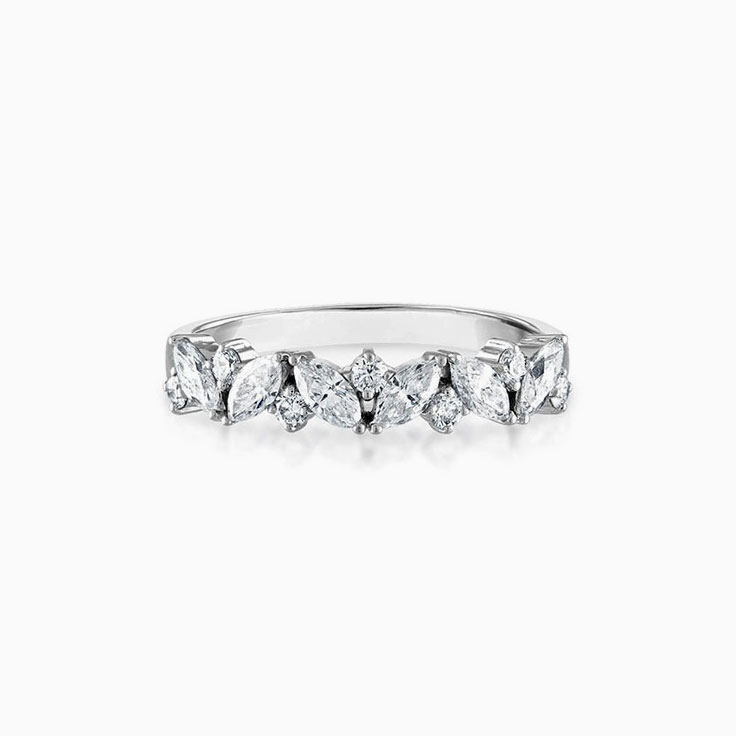 Marquise and Round Diamond Band