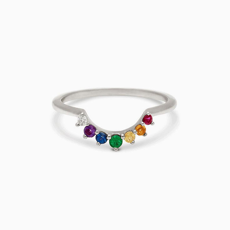 Rainbow wedding ring