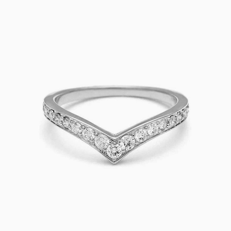 Ladies diamond fitted band