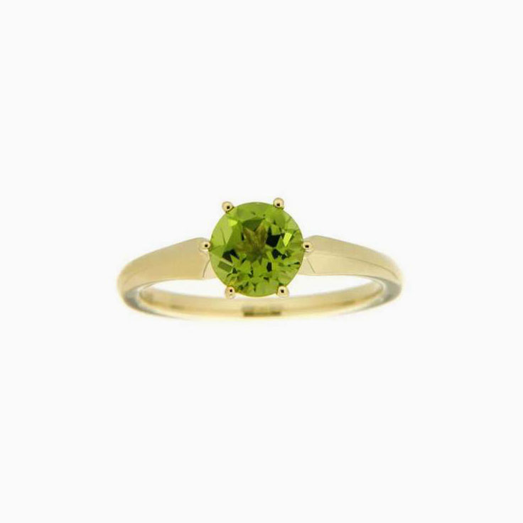 Peridot Round Ring