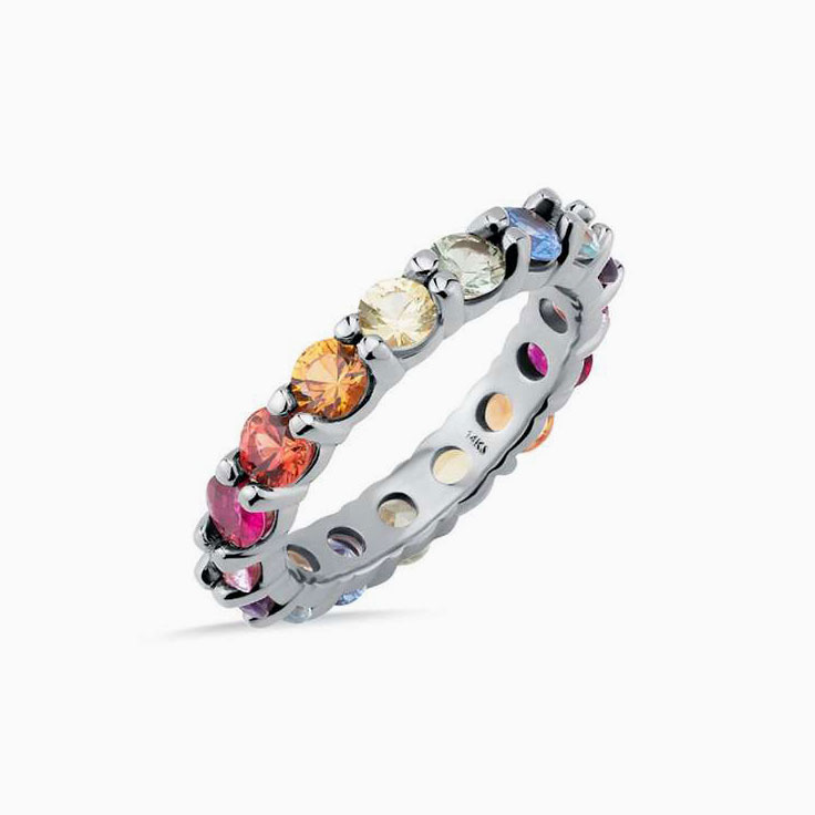 Sapphire rainbow band
