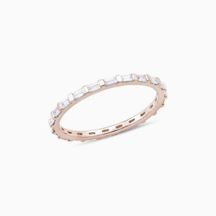 Petite baguette Diamond Band