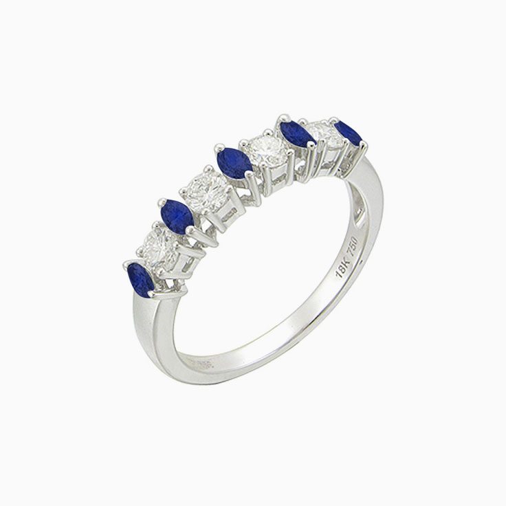 Marquise blue saphhire ring