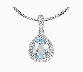 Pear cut Aquamarine pendant