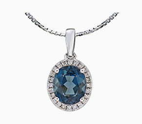 London Blue Topaz and diamond