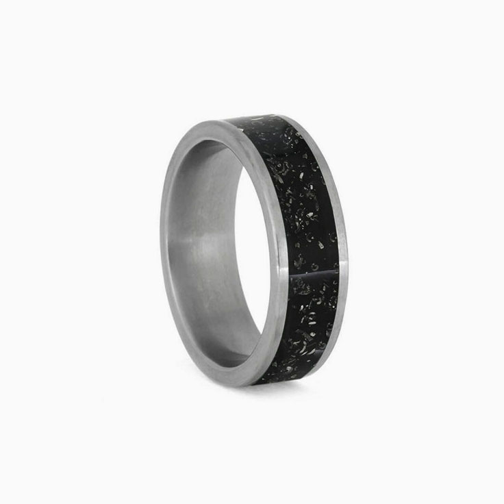 Black Stardust Meteorite Band