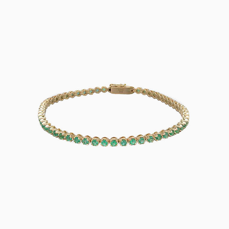 Green Emerald Tennis Bracelet
