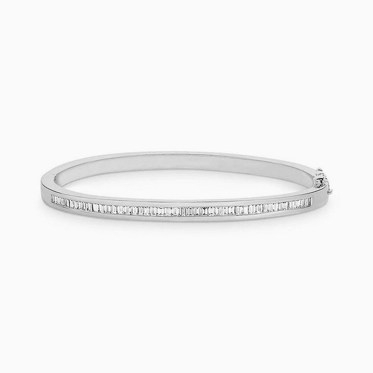Baguette Cut Diamond Bangle
