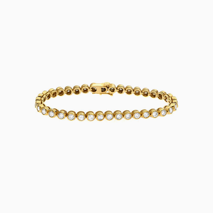 3 carat Bezel set bracelet