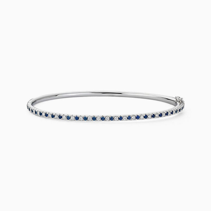 Blue Sapphire and diamond Bangle