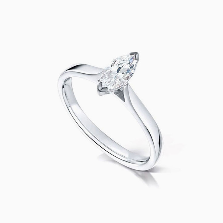 Marquise cut engagement ring