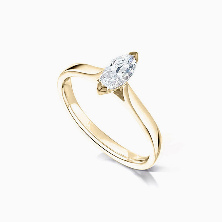 Marquise cut engagement ring