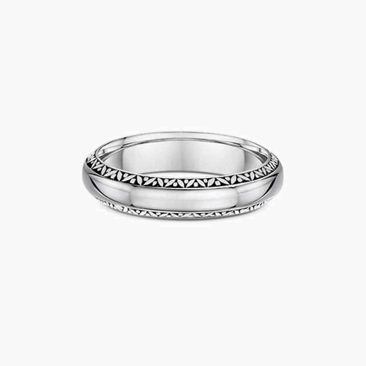 Mens Patterned Wedding Ring