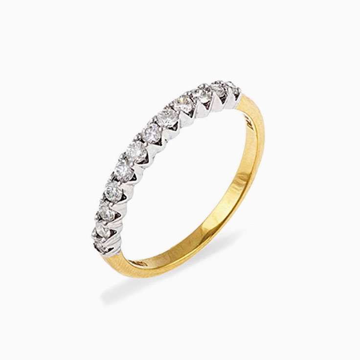 Claw set Diamond band ring