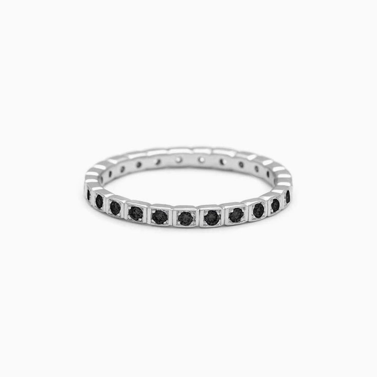 Black Diamond Eternity Wedding Band