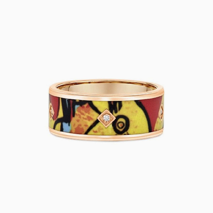 Colourful Ceramic Diamond Band