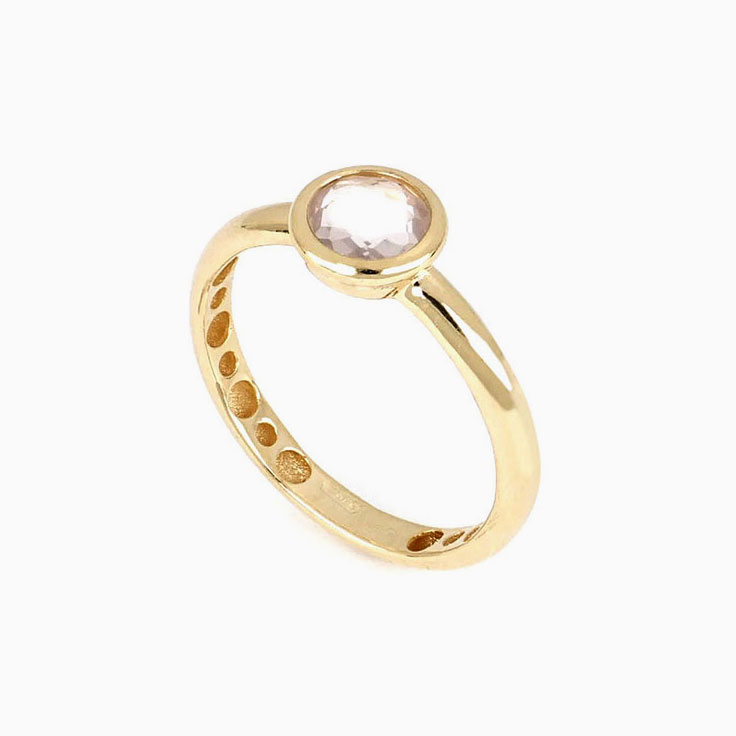 Rose Quartz Womens Ring