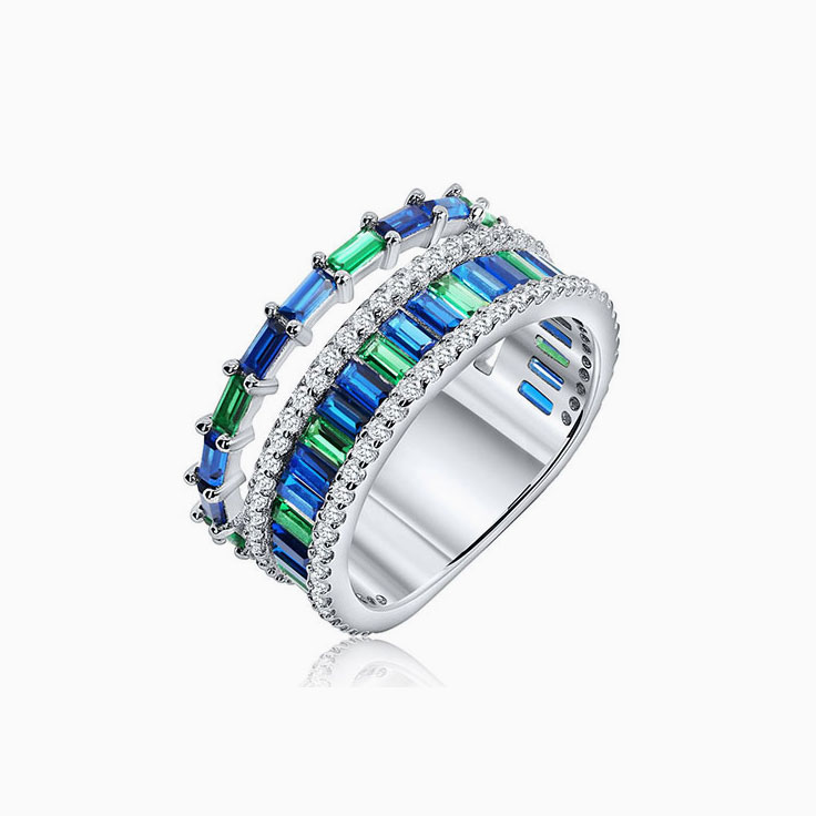Blue And Green Dress Ring