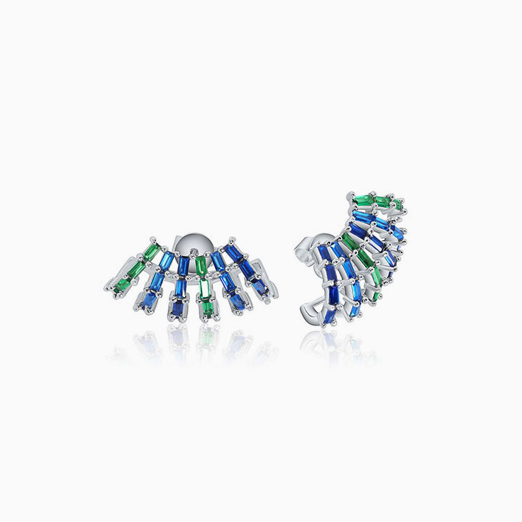 Multi Colour Topaz Huggies