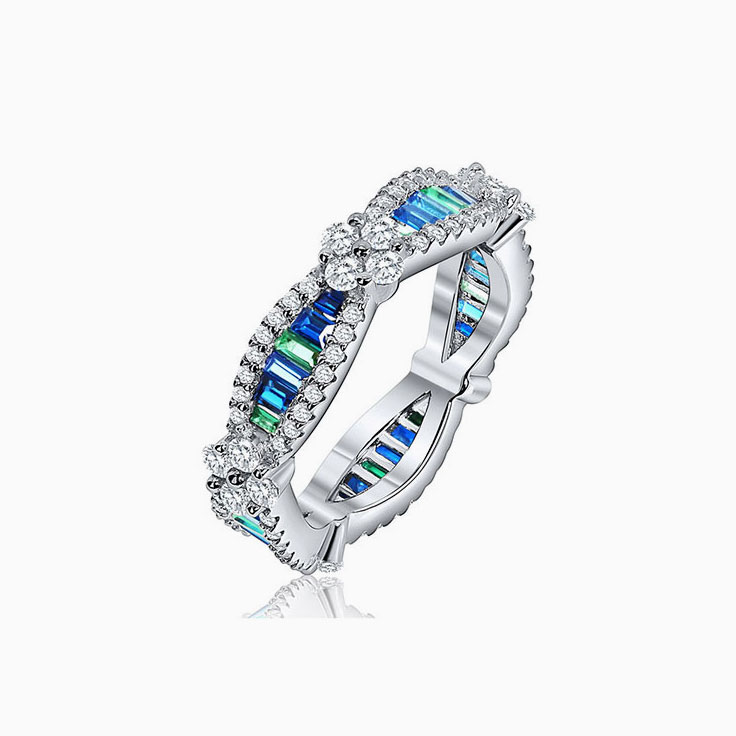 Diamond and Gemstone Ladies Ring