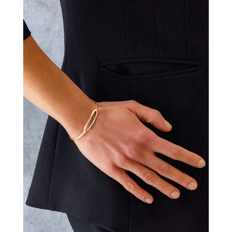 Diamond Bangle With Matte Finish