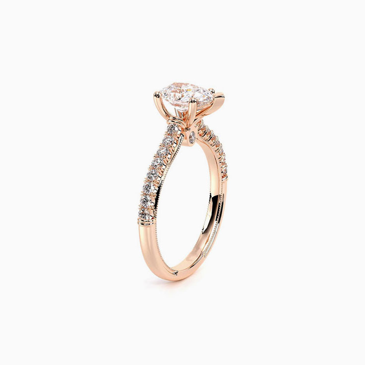 Brilliant Pear Diamond Pave Engagement Ring