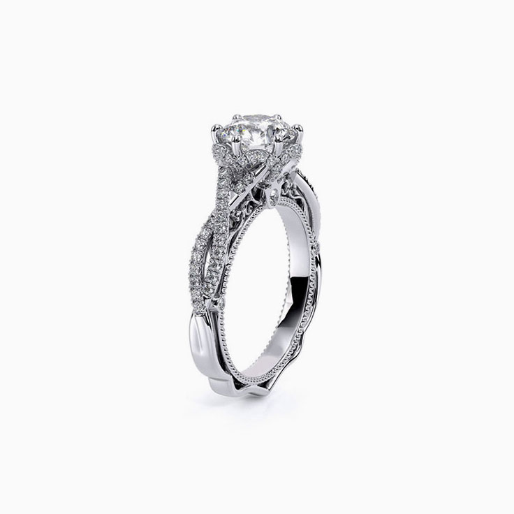 Infinity Diamond Engagement Pave Band