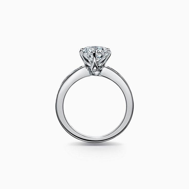 Classic Solitaire Engagement White Gold Ring