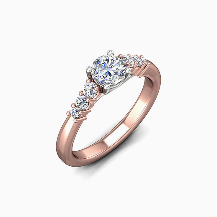 Brilliant Seven Round Diamond Engagement Ring
