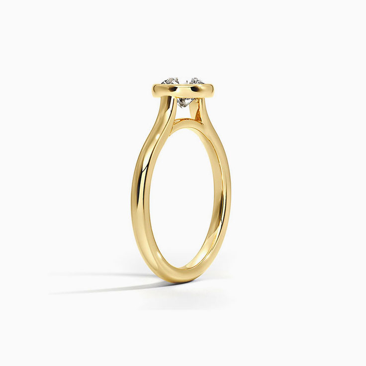 Bezel Set Oval Engagement Ring