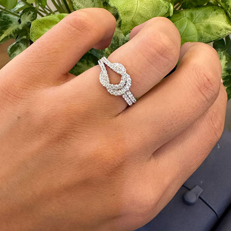 Classic Diamond Knot Ring