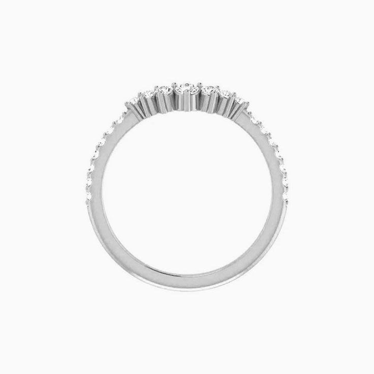 Round Diamond Contour Band