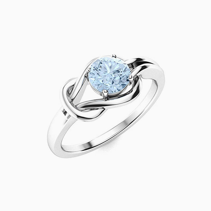 Aquamarine gemstone ring