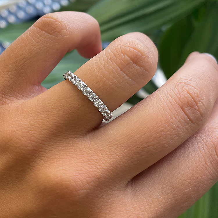 6 Points Lab Diamond Wedding Ring