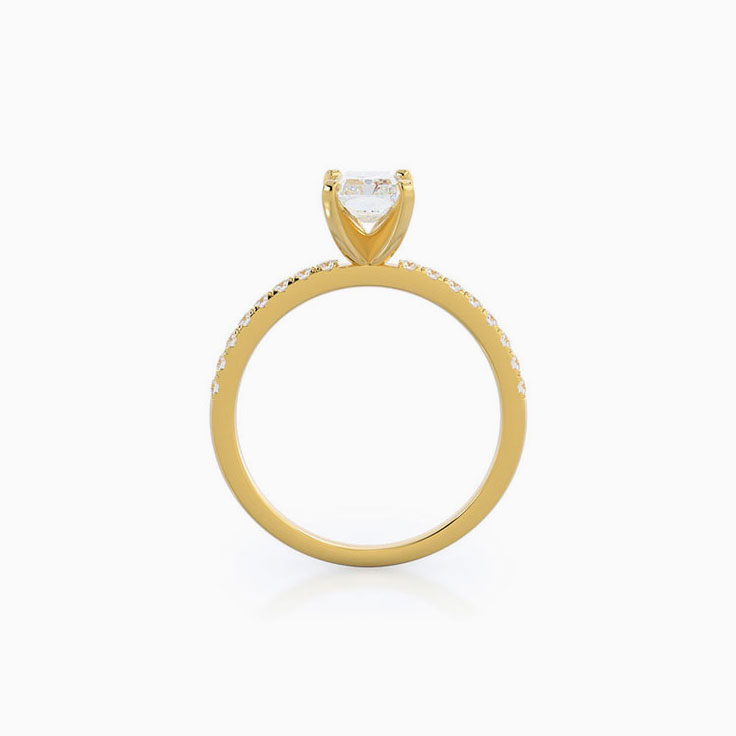 Radiant Lab Grown Diamond Engagement Ring