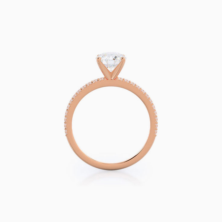 Pave Lab Diamond Engagement Ring