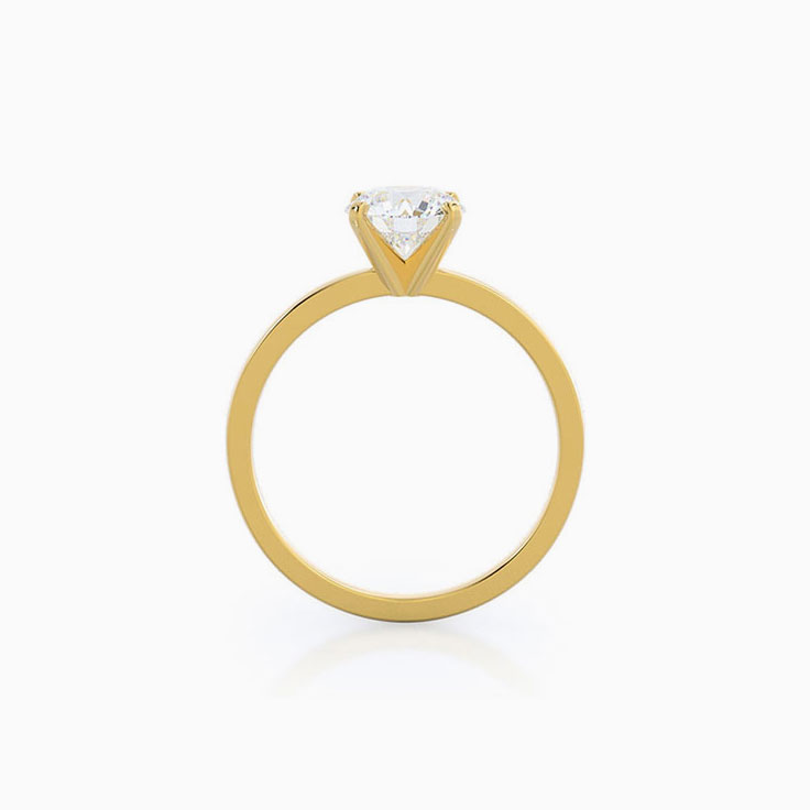 Solitaire Round Lab Diamond Engagement Ring
