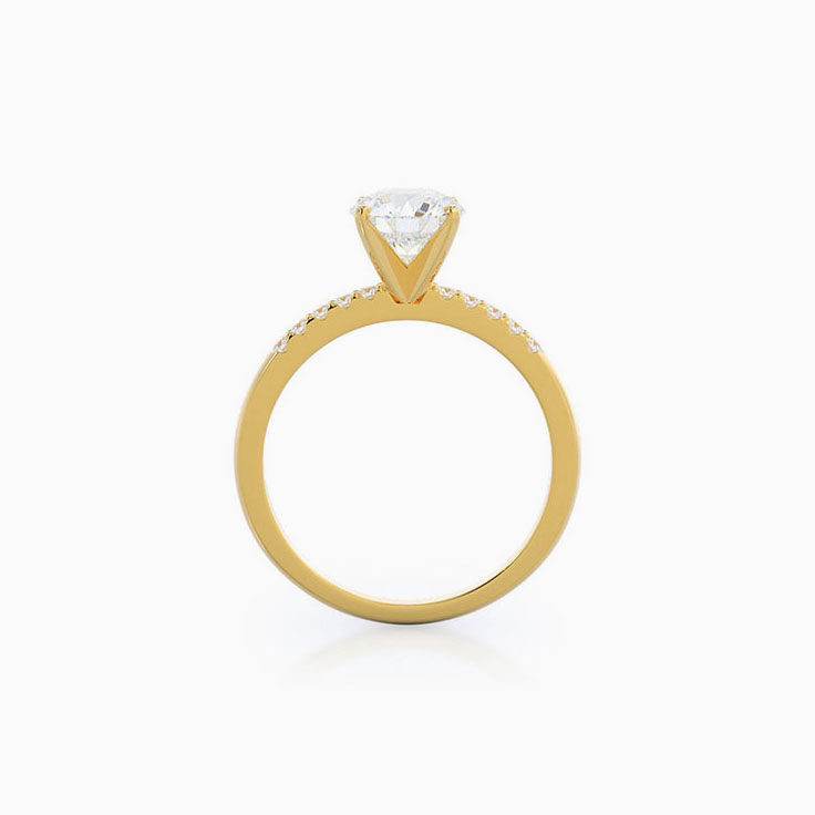 Round Lab Grown Diamond Engagement Ring
