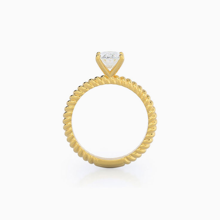 Braided Lab Grown Diamond Engagement Ring