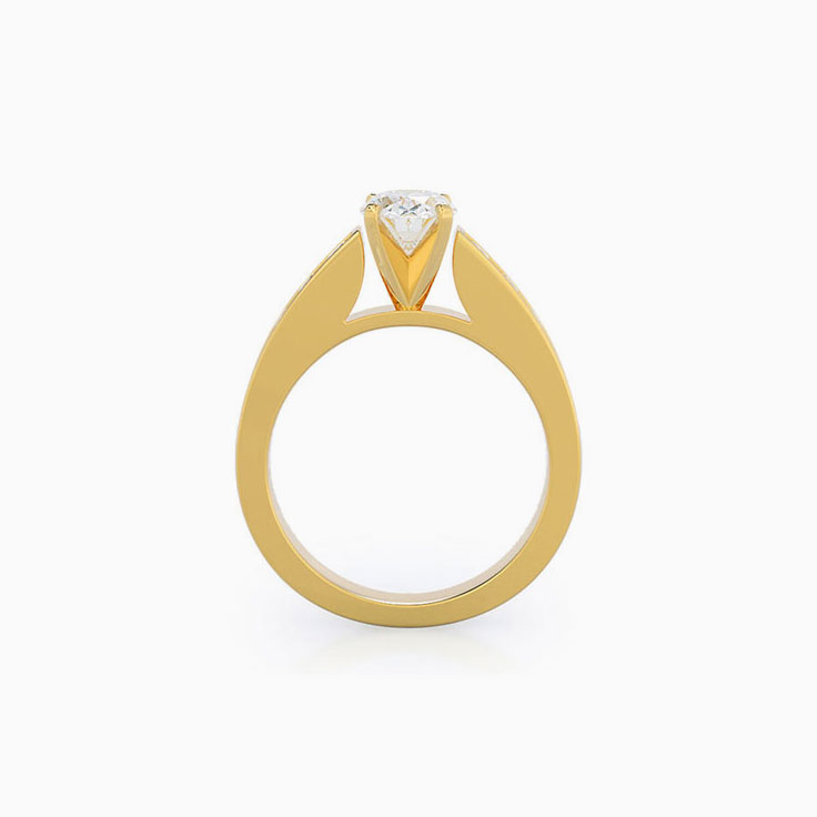 Elegant Womens Lab Grown Diamond Engagement Ring