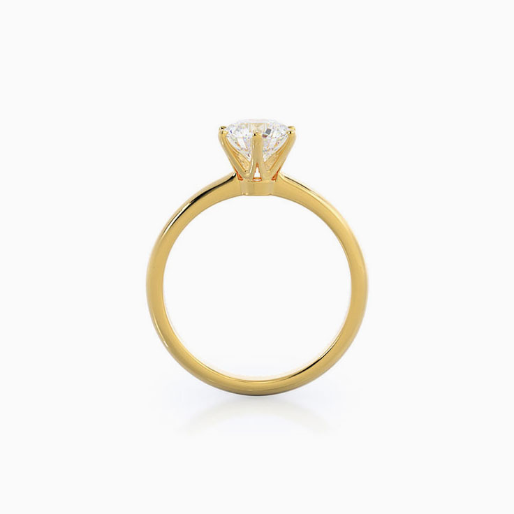 Lab Diamond Claw Set Solitaire Engagement Ring