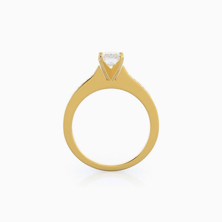 Womens Lab Grown Radiant Diamond Engagement Ring
