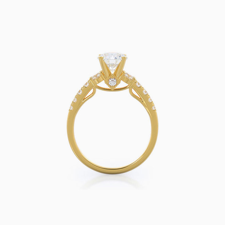 Round Lab Diamond Engagement Ring