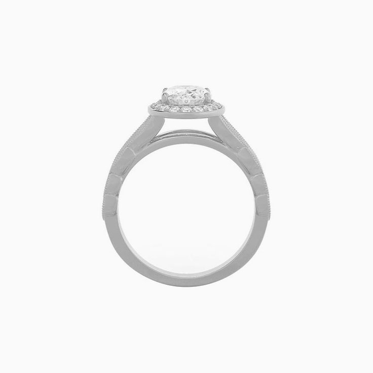 Lab Diamond Oval Engagement Ring