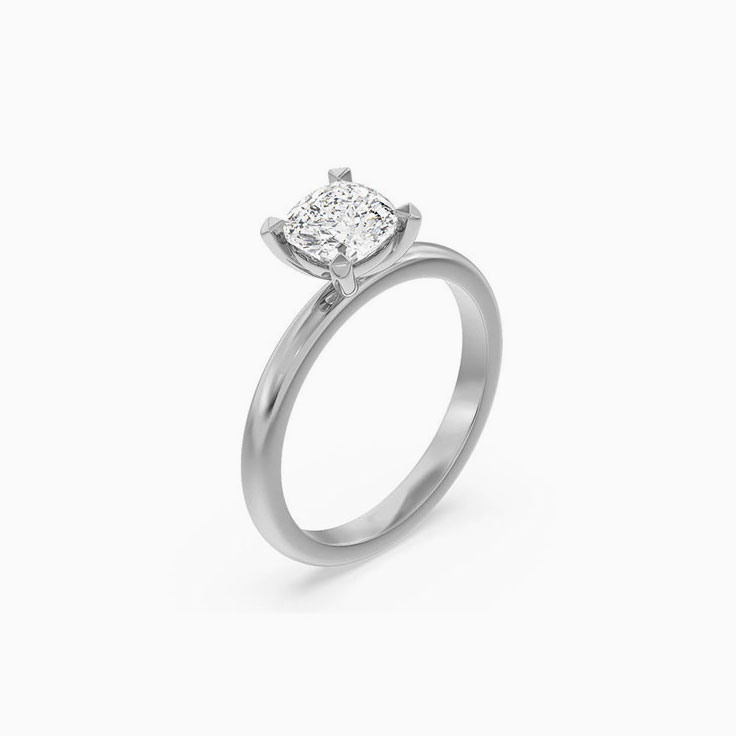 Cushion Cut Lab Diamond Engagement Ring