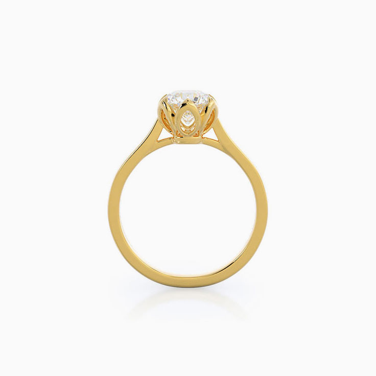 Lab Round Diamond Engagement Ring