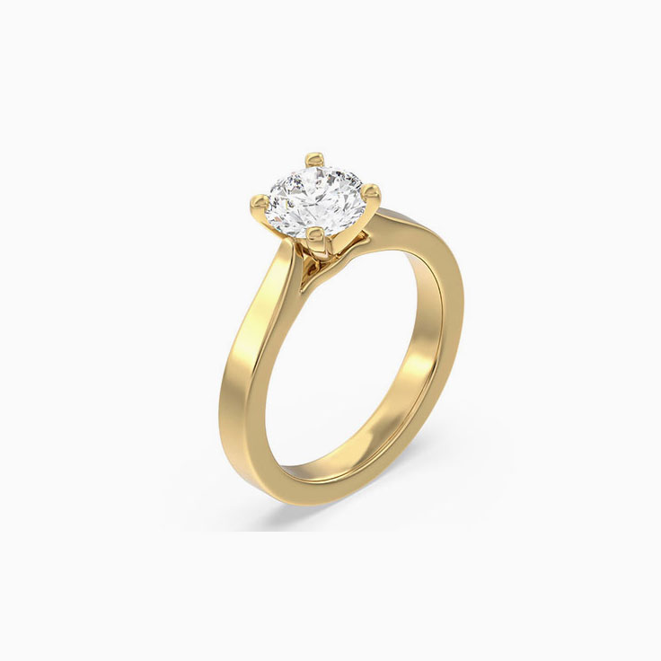 Lab Diamond Solitaire Cathedral Engagement Ring