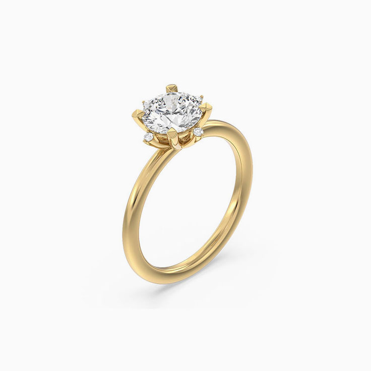 Lab Diamond Halo Shaped Engagement Ring