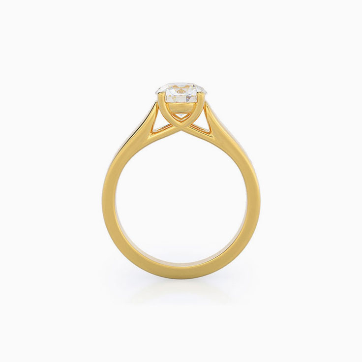 Lab Diamond Single Stone Engagement Ring