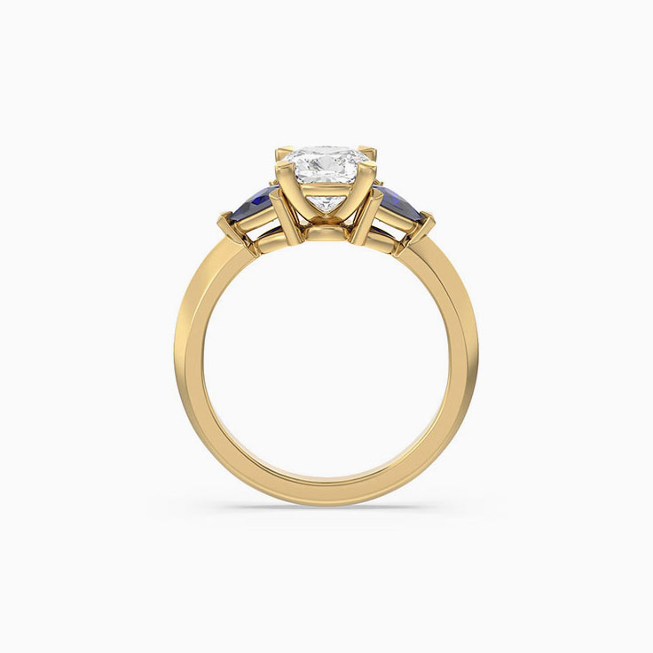 Lab Grown Three Stone Diamond Engagement Ring
